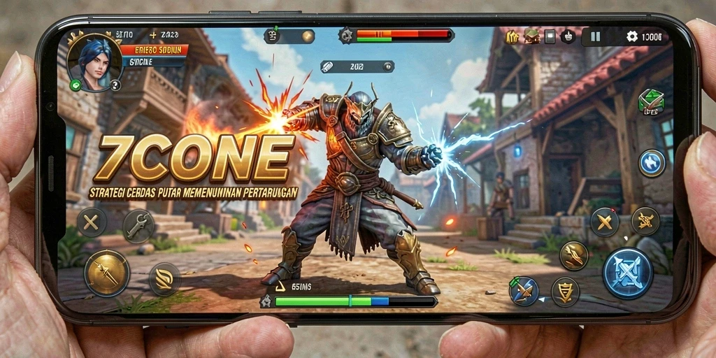 Tangkapan layar gameplay <strong>7CONE</strong> menampilkan aksi strategis yang mendebarkan.