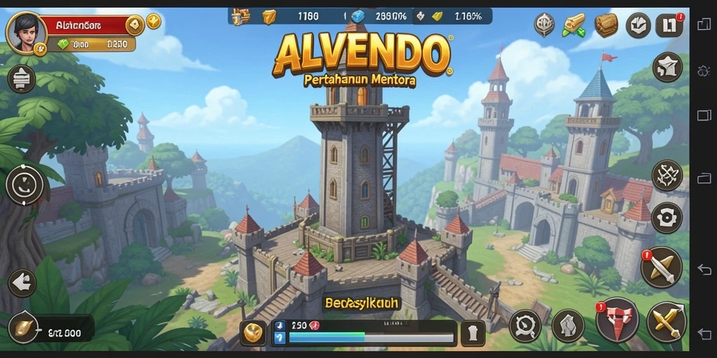 Tangkapan layar menunjukkan aksi seru dalam permainan Tower Defense.