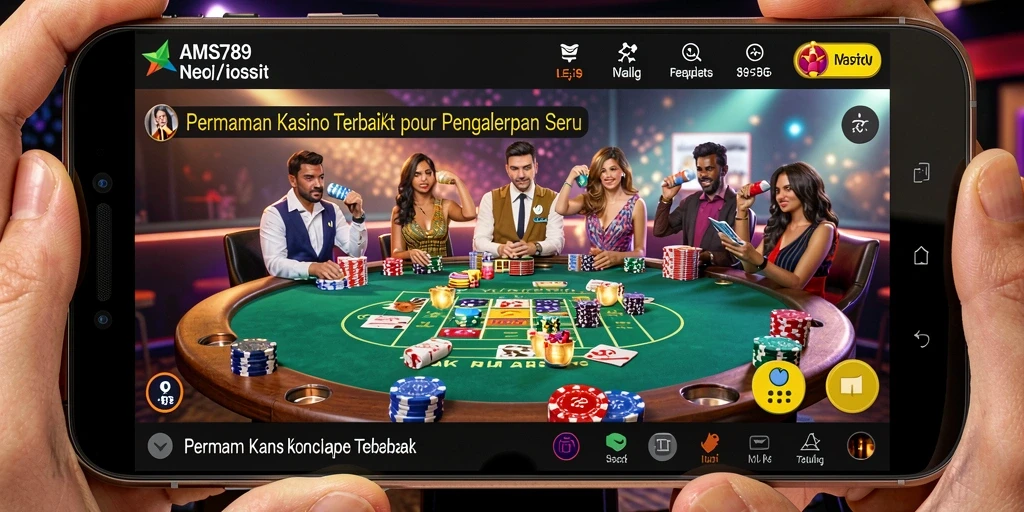Screenshot AMS789 menampilkan pengalaman bermain Kasino yang mendebarkan dan interaktif.