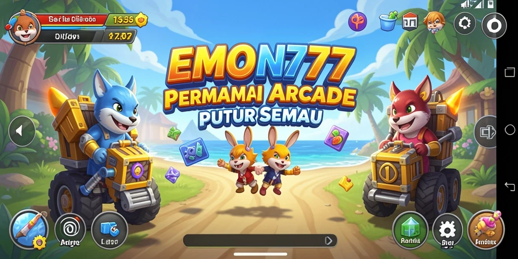 Tangkapan layar gameplay EMON777 menampilkan keseruan arcade yang memikat.