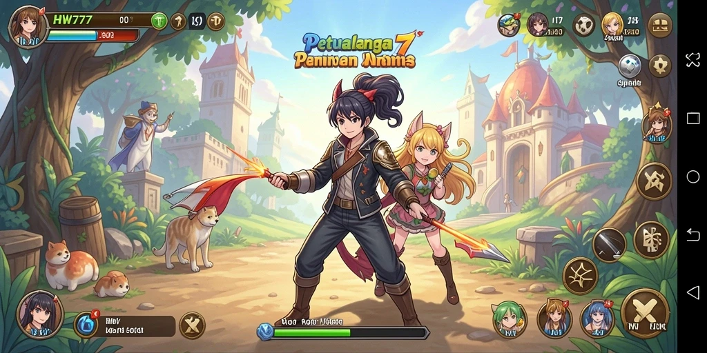 Tangkapan layar dari gameplay HW777 yang menakjubkan dan penuh aksi.