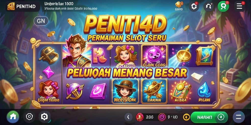 Screenshot utama PENITI4D menampilkan aksi seru permainan slot.