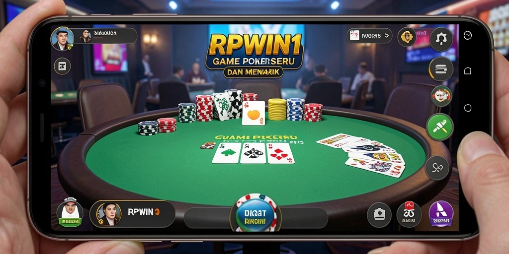 Screenshot RPWIN1 menampilkan aksi seru permainan Poker.