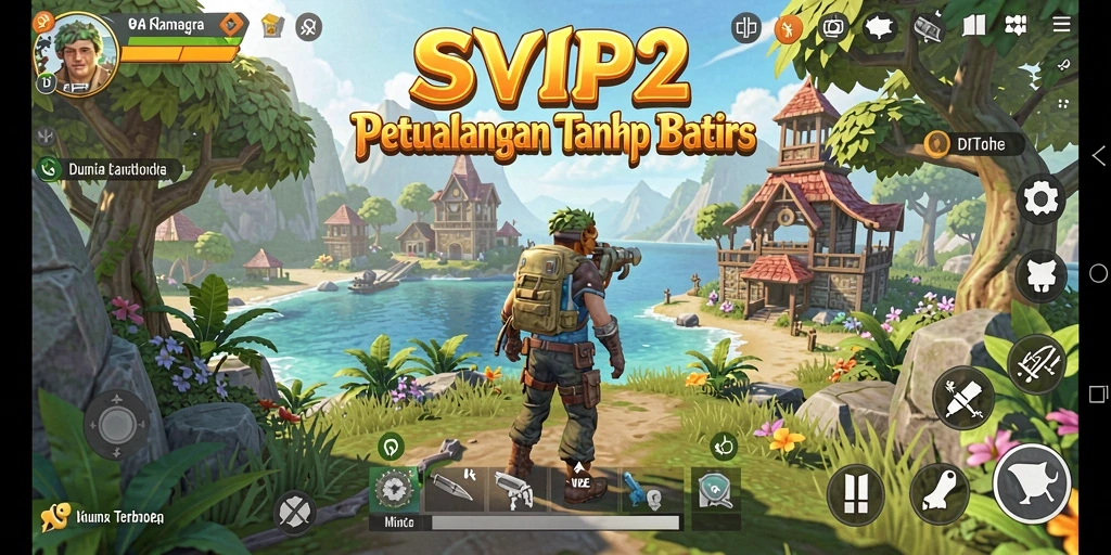 Screenshot gameplay SVIP2 menampilkan dunia terbuka yang menakjubkan.